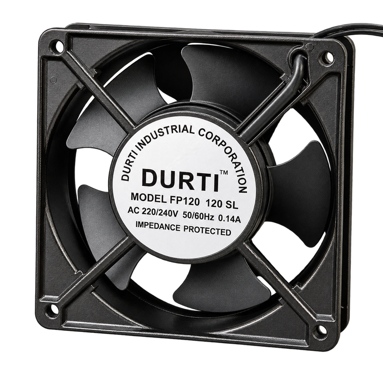 فن آکسیال صنعتی 5 پره DURTI مدل FP120 120 SL برق 220/240 ولت