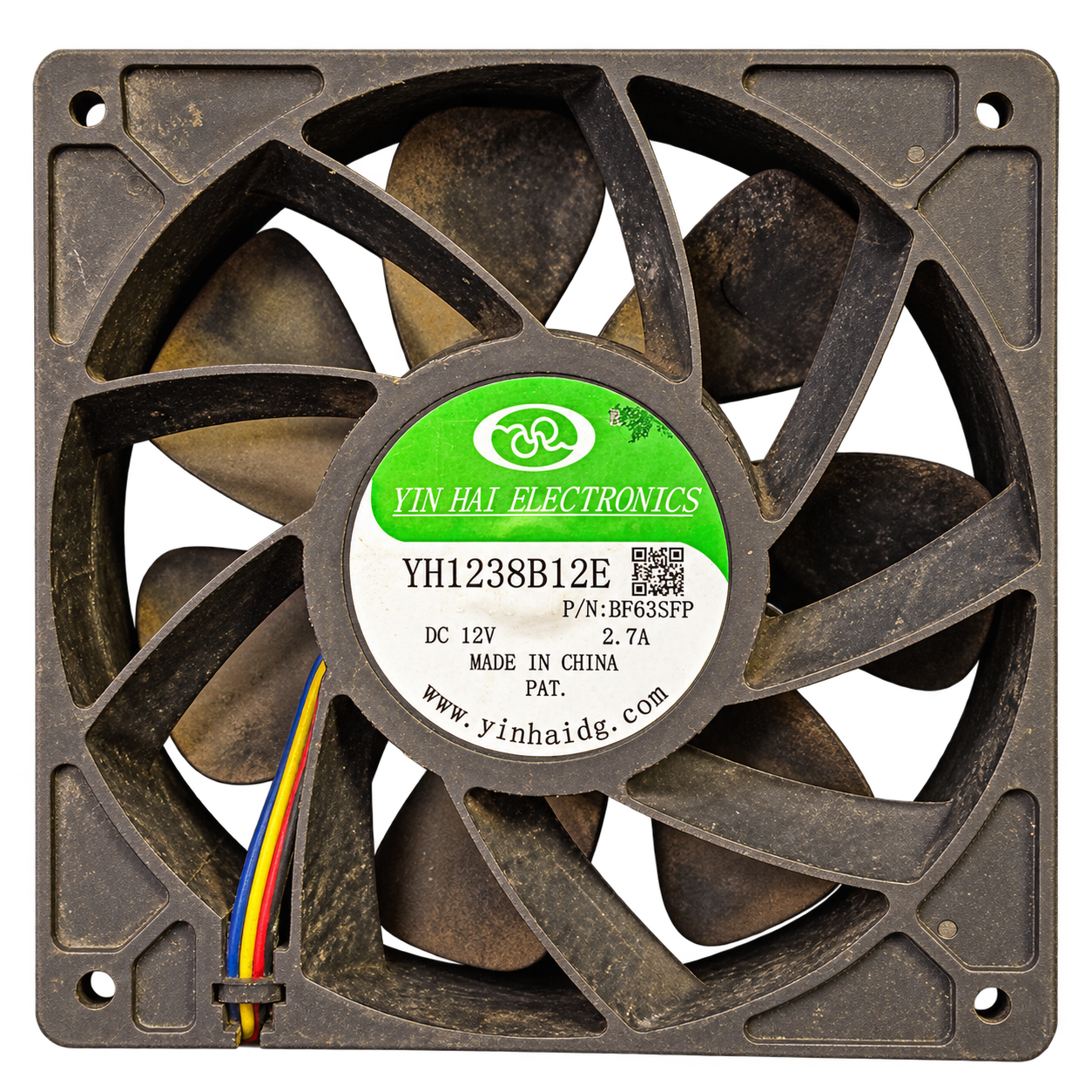 جت فن دوربالا ماینر مدل YH1238B12E 12V 2.7A سایز 12×12 استوک