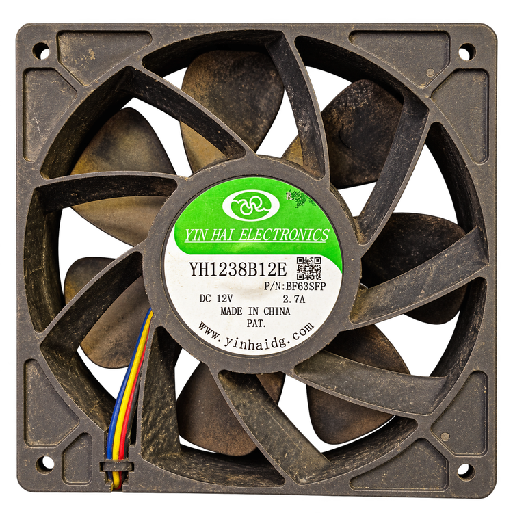 جت فن دوربالا ماینر مدل YH1238B12E 12V 2.7A سایز 12×12 استوک