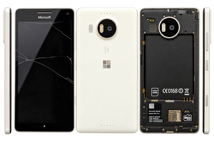 گوشی Microsoft Lumia 640 XL LTE Dual SIM مدل RM-1065 با LCD شکسته – مناسب تعمیرکار و قطعات