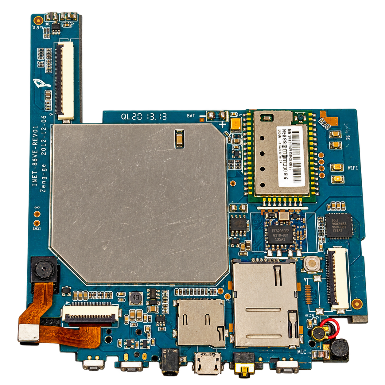 برد اصلی تبلت INET-86VE-REV01 با پلتفرم Allwinner A13