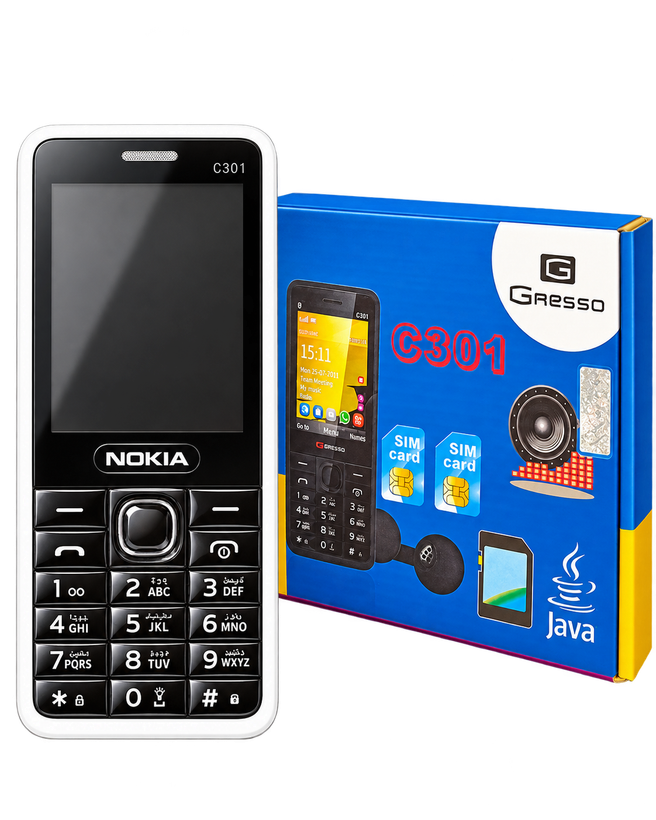 گوشی ساده Gresso C301 طرح Nokia C301 دو سیمکارت