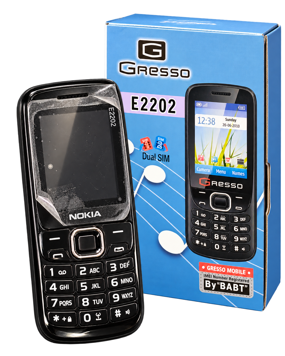 گوشی ساده Gresso E2202 طرح نوکیا دو سیم‌کارت