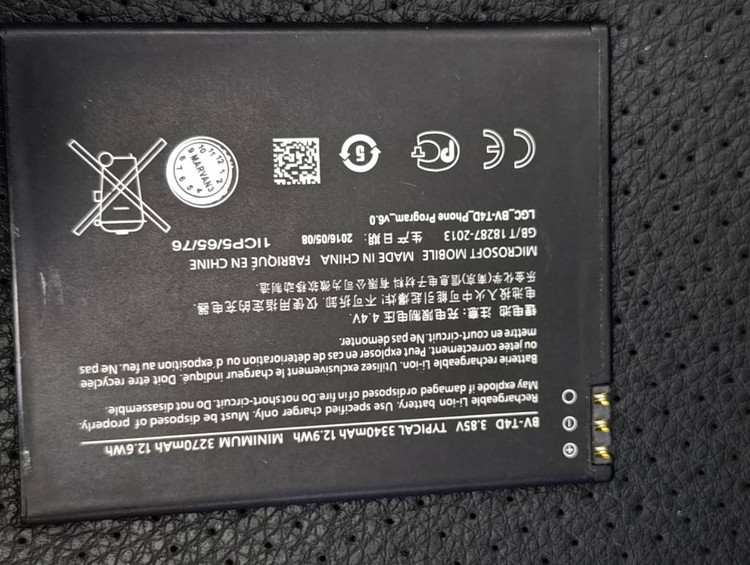 باتری اصلی مایکروسافت مدل BV-T4D ظرفیت 3340mAh مناسب Lumia 950 XL