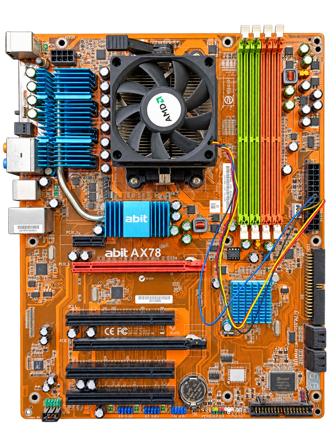 باندل مادربرد ABIT AX78 با پردازنده AMD Athlon 64 X2 5000+ و فن -  استوک
