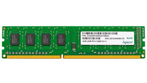 رم دسکتاپ Apacer DDR3 ظرفیت 4GB باس 1600 مدل AU04GFA60CATBGC - استوک