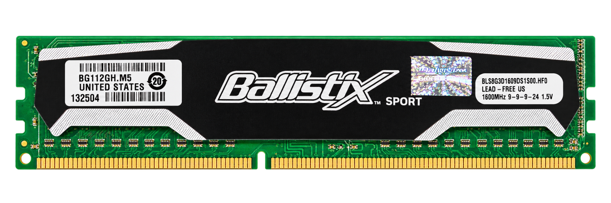 رم دسکتاپ Crucial Ballistix Sport DDR3 ظرفیت 2GB باس 1333 مدل BL25664BA1339 استوک