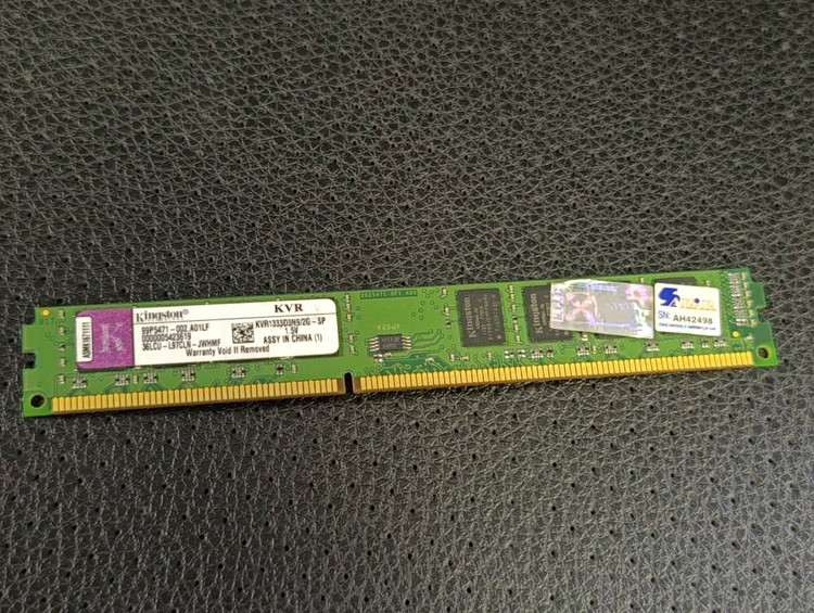 رم دسکتاپ Kingston ValueRAM DDR3 ظرفیت 2GB باس 1333 مدل KVR1333D3N9/2G استوک