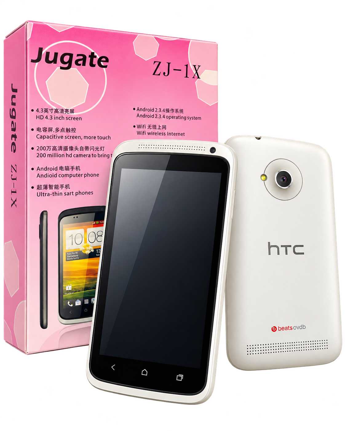 گوشی لمسی چینی Jugate ZJ-1X طرح HTC One X اندرویدی قدیمی مناسب تماس