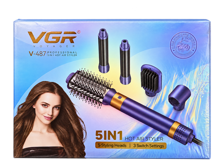 سشوار و حالتدهنده مو 5 کاره VGR مدل V-487 توان 800 وات