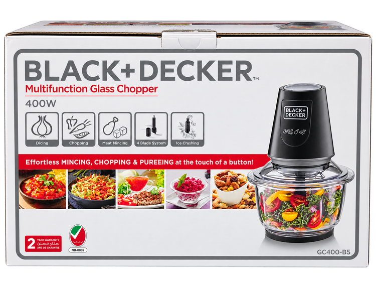 خردکن چندکاره بلک اند دکر BLACK+DECKER مدل GC400-B5 توان 400 وات
