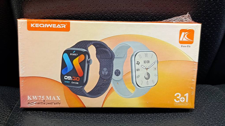 ساعت هوشمند KEQIWEAR مدل KW75 MAX پکیج 3+1 با مکالمه بلوتوثی