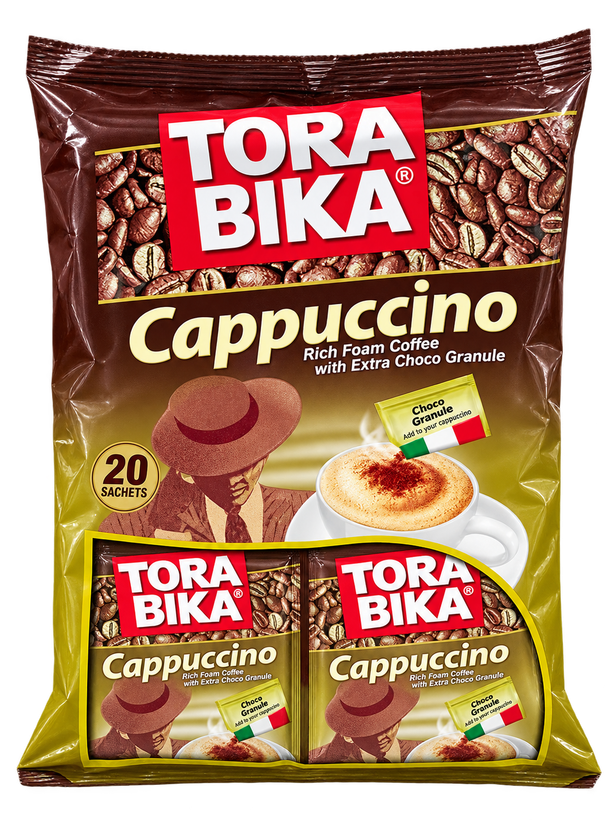 کاپوچینو فوری Torabika با فوم غلیظ و گرانول شکلاتی 20 ساشه