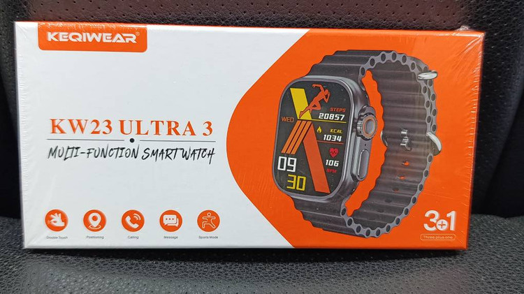 ساعت هوشمند KEQIWEAR مدل KW23 ULTRA 3 پکیج 3+1 با مکالمه بلوتوثی
