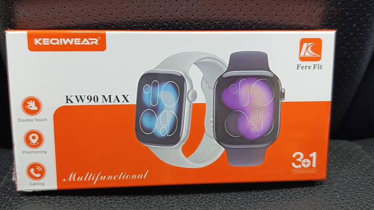 ساعت هوشمند KEQIWEAR مدل KW90 MAX پکیج 3+1 با مکالمه بلوتوثی