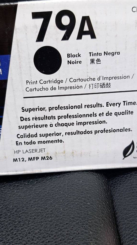 کارتریج خالی و استفادهشده HP 79A مدل CF279A مناسب شارژ مجدد یا استفاده از قطعات